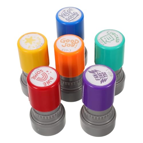 TOYANDONA 6stücke Lehrerstempel Mit Bunter Selbstfärbenden Stempel Für Junge Mädchen Schule Bewertungsstempel Für Schülerfeedback Im Klassenzimmer TOYANDONA 6stücke Lehrerstempel Mit Bunter Selbstfärbenden Stempel Für Junge Mädchen Schule Bewertungsstempel Für Schülerfeedback Im Klassenzimmer von TOYANDONA