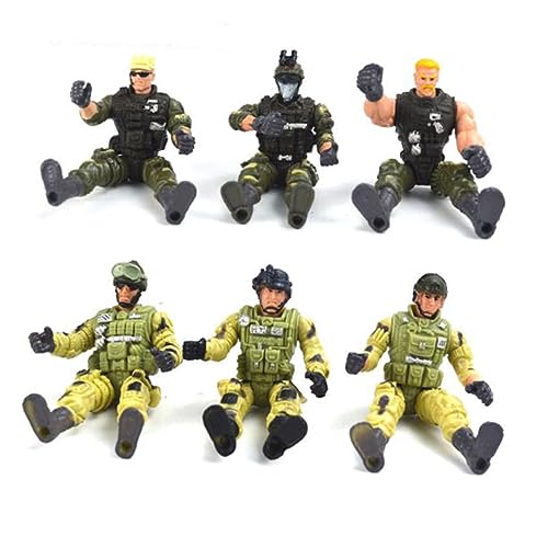 TOYANDONA 6 Stück Teiliges Special Forces aus Sicherem Kunststoff Realistische Militärfiguren mit Verschiedenen Posen Fördert Hand Auge Koordination und über Spezialkräfte für Kinderpartys TOYANDONA 6 Stück Teiliges Special Forces aus Sicherem Kunststoff Realistische Militärfiguren mit Verschiedenen Posen Fördert Hand Auge Koordination und über Spezialkräfte für Kinderpartys von TOYANDONA