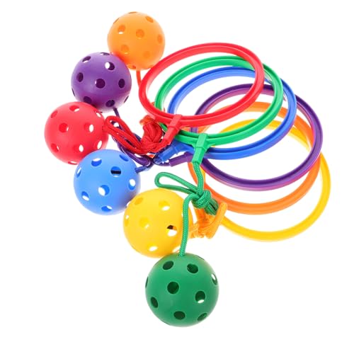 TOYANDONA 6 Stück Teiliges Sprungball Fitnessspielzeug für Bunte Knöchel Skip Bälle zur Motorikförderung und Bewegung Vielseitiges Ankle Skip Ball Spiel für Drinnen und Draußen von TOYANDONA