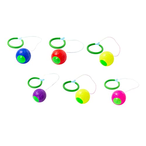 TOYANDONA 6 Stück Teiliges Sprungball für Bunte Hüpfbälle für Spiele Drinnen und Draußen Fördert Koordination und Fitness für Jungen und Mädchen Zufällige Farbe von TOYANDONA