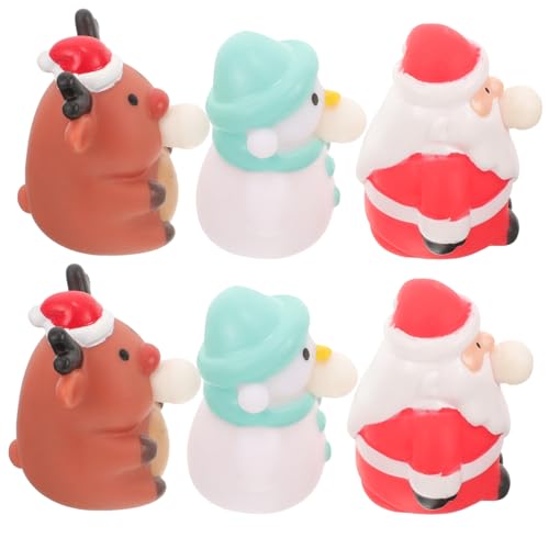 TOYANDONA 6 Stück Teiliges Squeeze Lustigen Cartoon-Figuren Weihnachtsmann Schneemann Rentier Langlebig und Dehnbar als Party-deko und Festliche Mitgebsel TOYANDONA 6 Stück Teiliges Squeeze Lustigen Cartoon-Figuren Weihnachtsmann Schneemann Rentier Langlebig und Dehnbar als Party-deko und Festliche Mitgebsel von TOYANDONA
