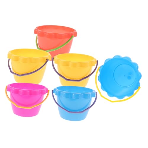 TOYANDONA 6 Stück Teiliges Strandspielzeug Eimer Robustes Sand und Wassereimer Kompakt und Vielseitig für Sommer Strand Garten mit Rutschfester Oberfläche und Einfachem Transport TOYANDONA 6 Stück Teiliges Strandspielzeug Eimer Robustes Sand und Wassereimer Kompakt und Vielseitig für Sommer Strand Garten mit Rutschfester Oberfläche und Einfachem Transport von TOYANDONA