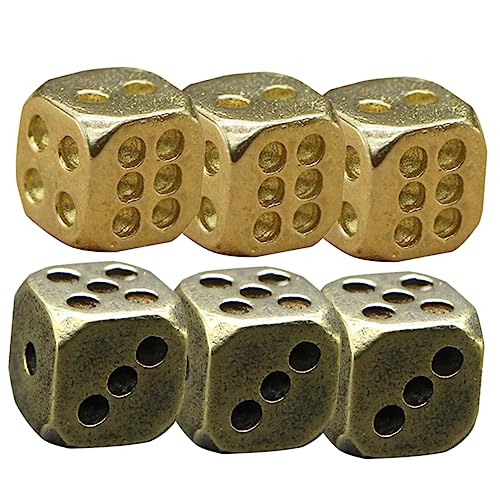 TOYANDONA 6 Stück Teiliges Vintage Kupfer Würfel Retro Spielwürfel aus Hochwertigem Kupfer für Brettspiele Rollenspiele Partyzubehör mit Antikem Look und Ansprechender Verarbeitung TOYANDONA 6 Stück Teiliges Vintage Kupfer Würfel Retro Spielwürfel aus Hochwertigem Kupfer für Brettspiele Rollenspiele Partyzubehör mit Antikem Look und Ansprechender Verarbeitung von TOYANDONA