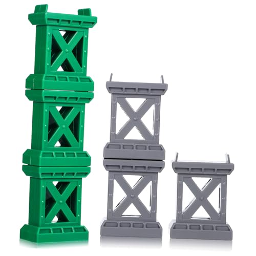 TOYANDONA 6 Stück Teiliges Zugbrückenstützen Robustem Stapelbare Gleisstützen für Holzspielzeug-Eisenbahn Höhenverstellbare Brückenpfeiler für Modelleisenbahn-zubehör TOYANDONA 6 Stück Teiliges Zugbrückenstützen Robustem Stapelbare Gleisstützen für Holzspielzeug-Eisenbahn Höhenverstellbare Brückenpfeiler für Modelleisenbahn-zubehör von TOYANDONA