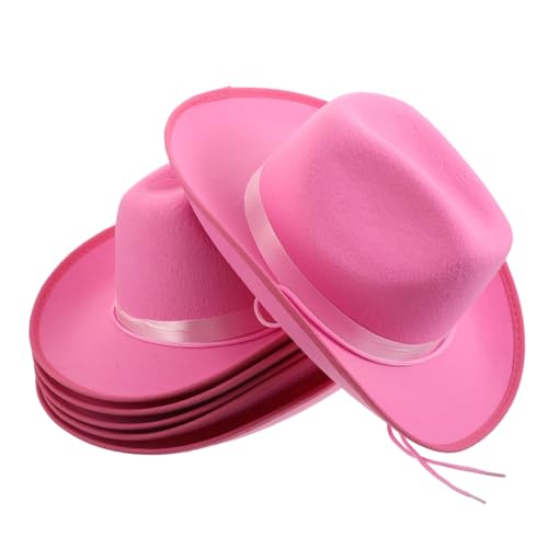 TOYANDONA 6 Stück Weicher Hut mit Ripsband Western Cowgirl Hut für Jungen und Rollenspiele und Thematische Feiern von TOYANDONA