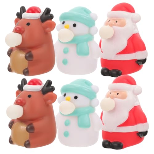 TOYANDONA 6 Stück Weihnachts-Squeeze Flexiblem TPR Niedliche Weihnachtsmann Schneemann und Rentier Figuren Stressabbau Party Mitgebsel Lustige Entspannungs Dekorationsspielzeuge TOYANDONA 6 Stück Weihnachts-Squeeze Flexiblem TPR Niedliche Weihnachtsmann Schneemann und Rentier Figuren Stressabbau Party Mitgebsel Lustige Entspannungs Dekorationsspielzeuge von TOYANDONA
