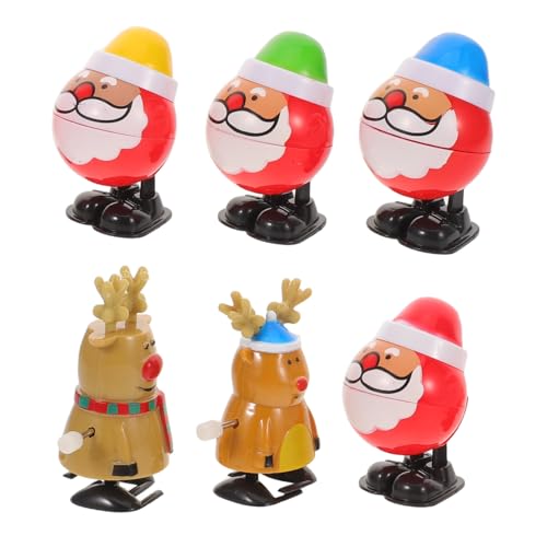 TOYANDONA 6 Stück Weihnachtskette Laufendes Rentierspielzeug Schneemann Cartoon-Aufwickelspielzeug Musikalisches Rentierspielzeug Kinderspielzeug Metall TOYANDONA 6 Stück Weihnachtskette Laufendes Rentierspielzeug Schneemann Cartoon-Aufwickelspielzeug Musikalisches Rentierspielzeug Kinderspielzeug Metall von TOYANDONA