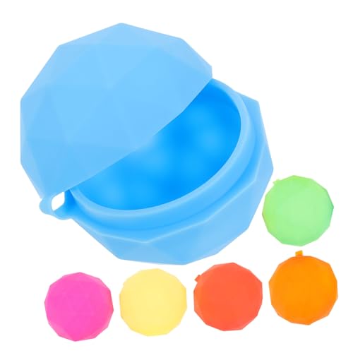 TOYANDONA 6 Stück Wiederverwendbare Silikon Wasserbälle Kleine Farbenfrohe Poolbälle für Strand und Schwimmbadspiele für Erwachsene Verbessert Hand Auge Koordination und von TOYANDONA