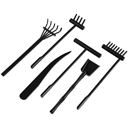 TOYANDONA 6 Stück Zen-Rechen Mini-Zen-Garten-Rechen Meditationssand-Zen-Gartengeräte DIY-Rock-Zen-Garten-Kit-Sets Spielzeug Zen-Garten-Zubehör von TOYANDONA