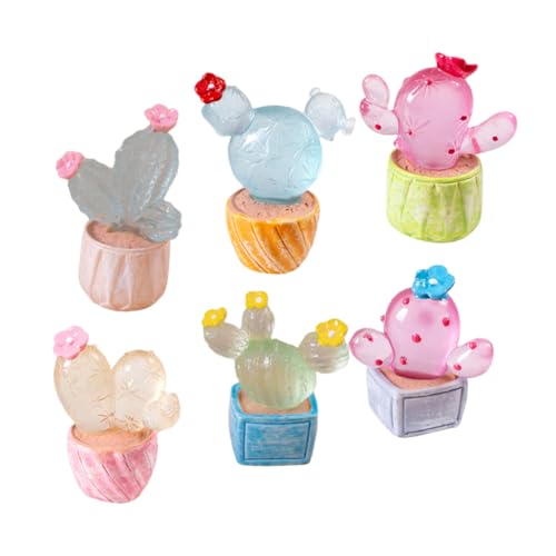 TOYANDONA 6stücke Miniatur Kaktus Figuren Leuchtende Resin Pflanzen Für Puppenhäuser Und Mikro Landschaften Für Deko Und TOYANDONA 6stücke Miniatur Kaktus Figuren Leuchtende Resin Pflanzen Für Puppenhäuser Und Mikro Landschaften Für Deko Und von TOYANDONA