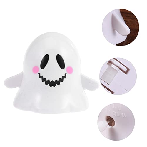 TOYANDONA 6 Stücke Set Spring Squash Geister Halloween Springen Uhrwerk Kunststoff Hüpfburg Puppe PVC Kunststoff Weiß von TOYANDONA