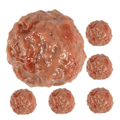 TOYANDONA 6 Stücke Simulierte Rindfleischball-Requisiten Frikadellenpresse realistisches Rindfleisch hühner Küchen-Rindfleisch-Fleischbällchen-Modell gefälschtes Essen PVC Brown TOYANDONA 6 Stücke Simulierte Rindfleischball-Requisiten Frikadellenpresse realistisches Rindfleisch hühner Küchen-Rindfleisch-Fleischbällchen-Modell gefälschtes Essen PVC Brown von TOYANDONA