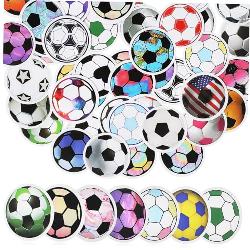 TOYANDONA 60 STK Ball-Doodle-Aufkleber Fußball-Gesichtsaufkleber Fußball-Aufkleber klebesticker Stickers Aufkleber Klebsticker Fußballaufkleber für Jungen Aufkleber für Kinderklassenzimmer von TOYANDONA
