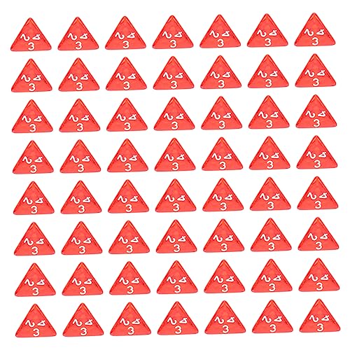 TOYANDONA 60 Stück Vierseitige Würfel Squiz-Spielzeug Würfel Für Kinder Rollenspiel-Spielzeug Für Kinder Tabpletop-Spielwürfel Große Menge Rote D4-Würfel Mini-Würfel-Set Rote von TOYANDONA