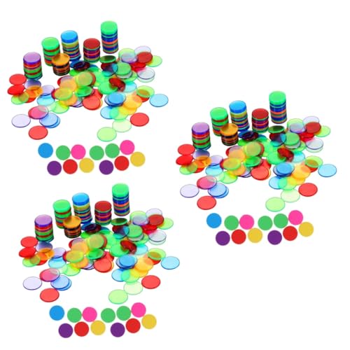 TOYANDONA 600 STK Bingo-Zubehör Mathe-Spielchips Spielsets Party zubehör Kinder partyzubehör Kinder Spielzeug Spielchips für Kinder Spielchips Kunststoff Waffel Verstreute Perlen Plastik von TOYANDONA
