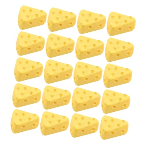TOYANDONA 60St Simulierter Käse Mini-Container Dessertbehälter handgefertigte Materialdekoration Honigbehälter Fake Käse Dekoration Käse Mini-Kunstkäse Miniatur-Kunstkäse Plastik Yellow von TOYANDONA