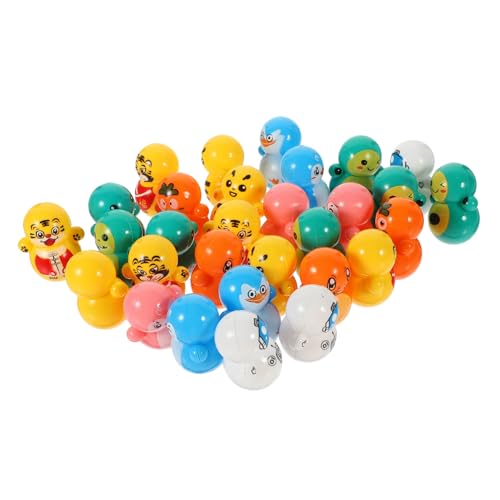 TOYANDONA 60Stücke Mini Tumbler Spielzeugset Niedliche Tierfiguren für Dekoration für Geburtstagsfeiern Zufällige Farben für Kleinkinder und Partys von TOYANDONA