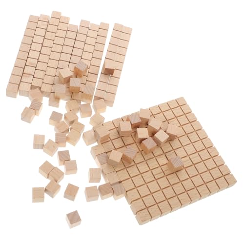 TOYANDONA 61 Stück Teiliges Mathematik Lernwürfel aus Stabilem Holz Sicher für Grundschüler Fördert Logisches Denken und Kreativität für Rechnen Lernen und Matheunterricht Klasse von TOYANDONA