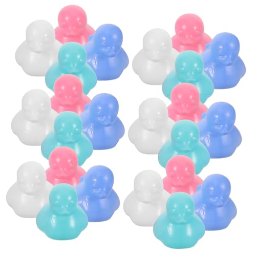 TOYANDONA 64 Stück Teiliges Bade mit Schwimmenden Enten Bällen Bunte PE Kunststoff Kugeln in Vier Farben Sicher für Junge Mädchen für Badewanne Pool Indoor Spielbereiche und Junge Mädchen von TOYANDONA