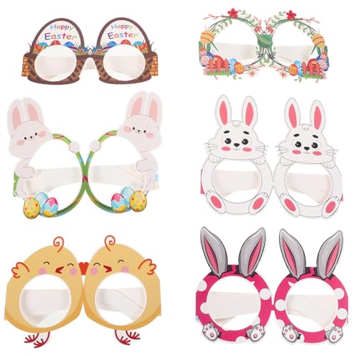 TOYANDONA 6Pcs Osterhasen Brille Photo Booth Requisiten Kaninchenpapiergläser Bevorzugung Korbbindungen Für Osterparty Dekoration Ergänzung Geburtstagsfeierlichkeiten TOYANDONA 6Pcs Osterhasen Brille Photo Booth Requisiten Kaninchenpapiergläser Bevorzugung Korbbindungen Für Osterparty Dekoration Ergänzung Geburtstagsfeierlichkeiten von TOYANDONA