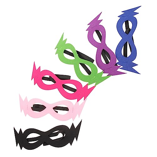 TOYANDONA 6St Augenmaske aus Filz für weißes Maskenkostüm Halloween-Augenmaske Maskerade mit Stock rote Maske halloween costume halloween kleidung Kostüm Maske Halloween-Maske gefühlt von TOYANDONA