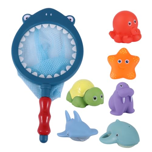 TOYANDONA 6St -Badespielzeug badewannenspielzeug badespielzeug ab 6 Monate Tierfiguren Badespielzeug Aqua Karikatur schäumend Wasserspielspielzeug Babyzubehör Blue von TOYANDONA
