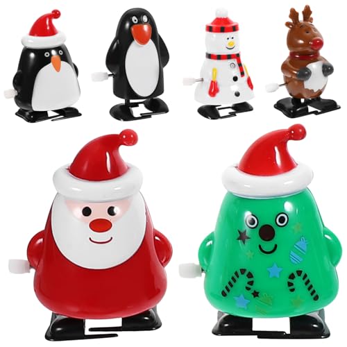 TOYANDONA 6St Das Weihnachtsmann- Wird aufgezogen und läuft zum Aufziehen Plüsch weihnachtsspielzeug leuchtspielzeug Partygeschenk Plastik TOYANDONA 6St Das Weihnachtsmann- Wird aufgezogen und läuft zum Aufziehen Plüsch weihnachtsspielzeug leuchtspielzeug Partygeschenk Plastik von TOYANDONA