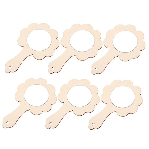 TOYANDONA 6St Holzspiegel Kleiner runder Spiegel Handspiegel schminke eulenspiegel basteln für entzückendes Spiegelspielzeug für Zeichenspiegel aus Holz hölzern Khaki TOYANDONA 6St Holzspiegel Kleiner runder Spiegel Handspiegel schminke eulenspiegel basteln für entzückendes Spiegelspielzeug für Zeichenspiegel aus Holz hölzern Khaki von TOYANDONA