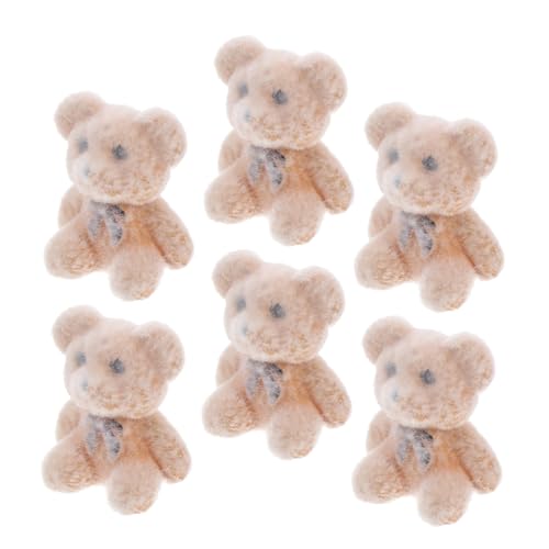 TOYANDONA 6St Mini-Bärpuppe taufgeschenke Party Dekoration Party Mitgebsel Plüsch Tiere Deko Flocktierchen kleine Bären Plüschbären-Kollektion Taschenanhänger Plüschtier PVC Light Brown TOYANDONA 6St Mini-Bärpuppe taufgeschenke Party Dekoration Party Mitgebsel Plüsch Tiere Deko Flocktierchen kleine Bären Plüschbären-Kollektion Taschenanhänger Plüschtier PVC Light Brown von TOYANDONA