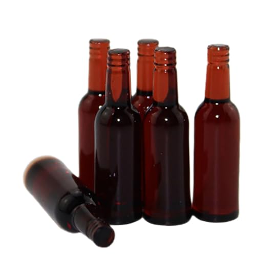 TOYANDONA 6stücke Miniatur Bierflaschen Mini Haus Deko Realistische Für Puppenstuben Als Fotorequisiten Für Mikro-landschaften von TOYANDONA