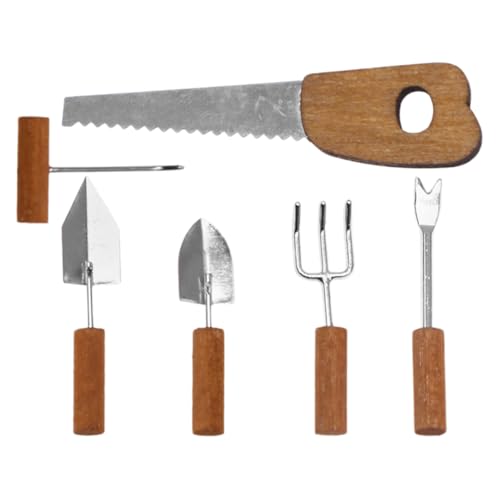 TOYANDONA Realistisches 6-teiliges Mini-gartenwerkzeug-Set für Puppenhaus und Spielen TOYANDONA Realistisches 6-teiliges Mini-gartenwerkzeug-Set für Puppenhaus und Spielen von TOYANDONA