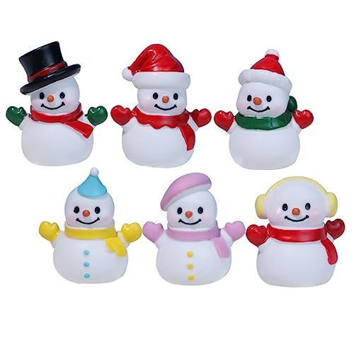 TOYANDONA 6St Mini-Weihnachtsschmuck Schneemann dekorativer Miniatur-Schneemann klein eisig Bausatz winterdeko Cute Decoration Mini-Schneemann Raumdekoration für Schlafzimmer Harz TOYANDONA 6St Mini-Weihnachtsschmuck Schneemann dekorativer Miniatur-Schneemann klein eisig Bausatz winterdeko Cute Decoration Mini-Schneemann Raumdekoration für Schlafzimmer Harz von TOYANDONA