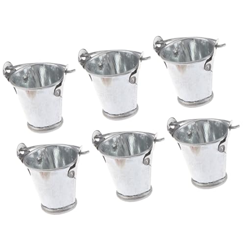 TOYANDONA 6 Stücke Metall Silber Miniatur Wasser Eimer Modell Für Puppenhaus Dekorative Miniatur Garten Möbel TOYANDONA 6 Stücke Metall Silber Miniatur Wasser Eimer Modell Für Puppenhaus Dekorative Miniatur Garten Möbel von TOYANDONA