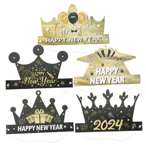 TOYANDONA 6St Papierhut Krone Kopfbedeckung Jahre Hintergrund Frohes neues Jahr Hut Geburtstagsfeierzubehör für den Bau Kronkorken Partyhüte aus Papier Silvester-Party-Requisite Neujahrshüte TOYANDONA 6St Papierhut Krone Kopfbedeckung Jahre Hintergrund Frohes neues Jahr Hut Geburtstagsfeierzubehör für den Bau Kronkorken Partyhüte aus Papier Silvester-Party-Requisite Neujahrshüte von TOYANDONA