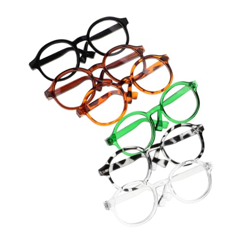 TOYANDONA 6St Puppenbrille Puppenmode Miniaturbrillen Puppenverzierung Puppen-Modezubehör Puppe Sonnenbrille Mini-Puppen Bausatz Puppe verkleiden Zubehör Puppengläser zur Dekoration Plastik von TOYANDONA