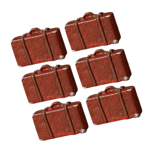 TOYANDONA Mini-Koffer Für Puppenhaus 6er-Pack Vintage-Miniatur-gepäcksets Miniatur-reisegepäck-Requisiten von TOYANDONA