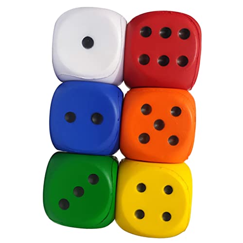 TOYANDONA 6St Schwamm Feste Würfel spaß für - That für Konzentration gefälschte Würfel lustige Squeeze-Würfel quetschen Polyurethan von TOYANDONA