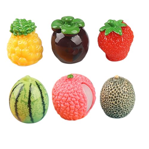 TOYANDONA 6stücke Mini Obst Dekorationen Für Bastelprojekte Lebensechte Früchte Für Kreative Bastelarbeiten Und Dekorative Accessoires von TOYANDONA