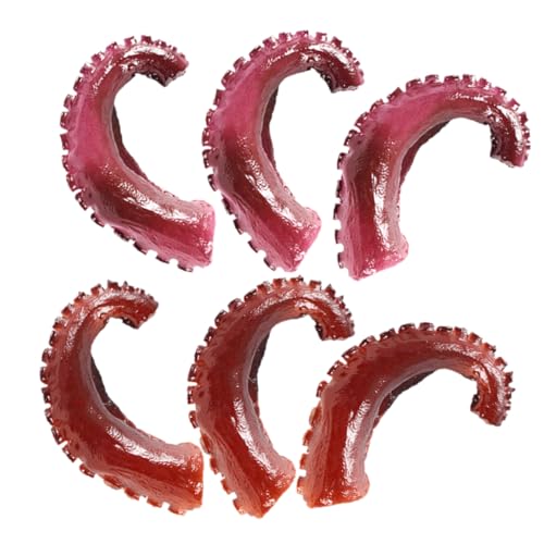 TOYANDONA 6St Simulierte Tintenfischklaue Simulation von Tintenfischtentakel-Verzierungen kleine Tintenfischstatue Tintenfischerkennungsmodell künstliches Fleisch künstlicher Calamari PVC von TOYANDONA