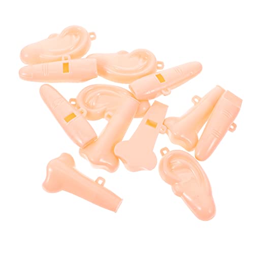 TOYANDONA 6St Tricky Gesichtszüge Spiel verrückt Miniatur lustig Zubehör Costume de Halloween halloweenkostüme Nasenform Gesichtszüge Prop Party-Layout-Streich-Requisiten Plastik Beige von TOYANDONA