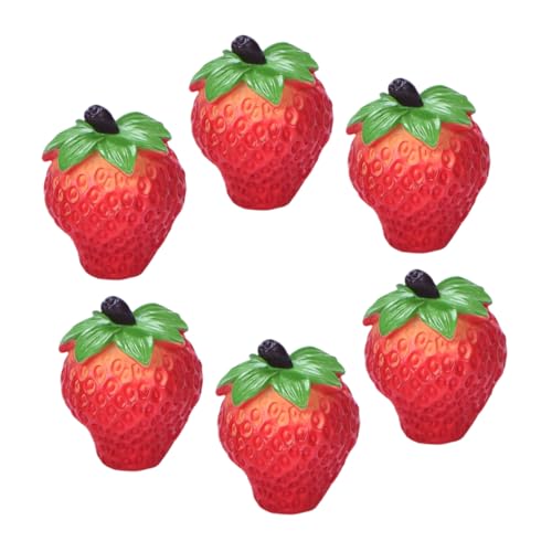 TOYANDONA 6er-Pack Künstliche Mini-erdbeeren Lebensechtes Obstspielzeug Für Puppenhaus-Dekorationen TOYANDONA 6er-Pack Künstliche Mini-erdbeeren Lebensechtes Obstspielzeug Für Puppenhaus-Dekorationen von TOYANDONA