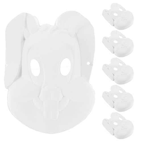 TOYANDONA 6Stücke DIY Hasenmasken Leere Zellstoffmasken zum Färben für Kreatives Bastelset für Geburtstagsfeiern Hochzeiten und Feiertage Sicheres Material für Eigene TOYANDONA 6Stücke DIY Hasenmasken Leere Zellstoffmasken zum Färben für Kreatives Bastelset für Geburtstagsfeiern Hochzeiten und Feiertage Sicheres Material für Eigene von TOYANDONA