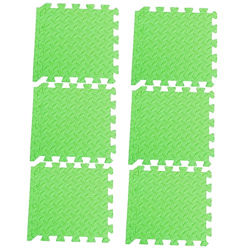 TOYANDONA 6Stücke Eva Puzzle Spielmatte Teilig Und Spielteppich Mit Blattstruktur Bodenbeläge Für Spielzimmer Und Wohnbereiche Grün von TOYANDONA
