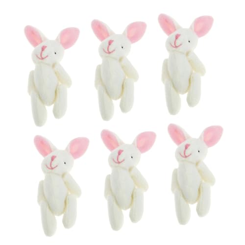 TOYANDONA 6Stücke Kaninchen Plüsch Anhänger Teilig Süßes Für Rucksäcke Und Taschen Hochwertiges Plüschmaterial Für Sammler von TOYANDONA