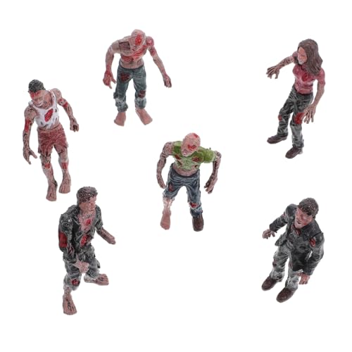 TOYANDONA 6Stücke Zombie Figuren Realistische Walking Dead Puppen für Halloween Dekoration und Handwerkskunst und Lebendige Details von TOYANDONA