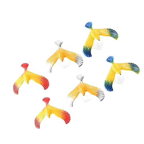 TOYANDONA 6st Balancierender Vogel Spielzeuge Schwebevogel Bußgeld Pyramiden-Balance-Adler Adlervogel Balancieren Magischer Ausgleichender Vogel Eintauchender Vogel Kind Kessel Plastik von TOYANDONA