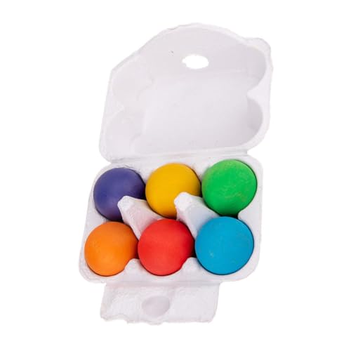 TOYANDONA Lernspielzeug 6st Gefrosteter Regenbogenball Spielzeug Hölzern Macaron Kind Kleiner Ball Spielzeug Für Kinder von TOYANDONA