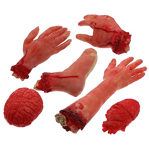 TOYANDONA Gruselige Gliedmaßen-Requisiten für Halloween 6-teilige Dekorationen in Originalgröße Sorgen für Eine Gruselige Atmosphäre auf Der Party TOYANDONA Gruselige Gliedmaßen-Requisiten für Halloween 6-teilige Dekorationen in Originalgröße Sorgen für Eine Gruselige Atmosphäre auf Der Party von TOYANDONA