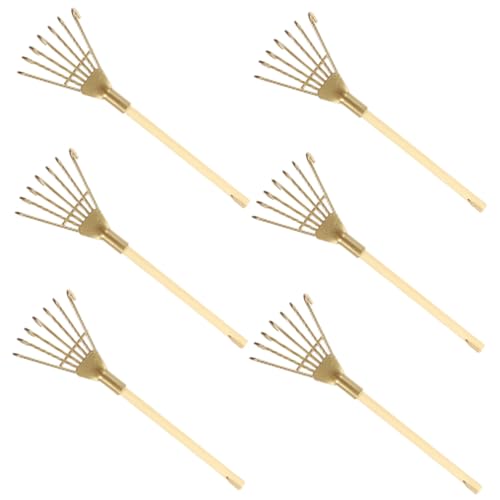 TOYANDONA 6 Stücke Weihrauch Asche Rake Decor Miniatur Eisen Rake Für Garten Werkzeug Rake Pflanzung Werkzeuge von TOYANDONA
