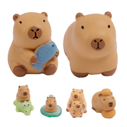 TOYANDONA 6st Mikrolandschaft Wasserschwein Miniatur-landschaftsdekoration Figur Tiermodell-Ornamente Süßes Capybara-Zeug Simulation Von Tierornamenten Kleine Statue - Harz TOYANDONA 6st Mikrolandschaft Wasserschwein Miniatur-landschaftsdekoration Figur Tiermodell-Ornamente Süßes Capybara-Zeug Simulation Von Tierornamenten Kleine Statue - Harz von TOYANDONA